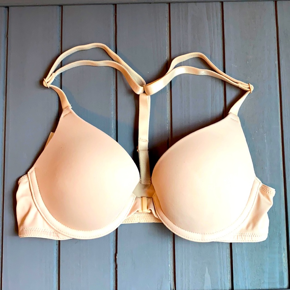 NEW Victoria Secret PINK Adjustable Racerback Nude Skin Tan Beige Tank Top Bra